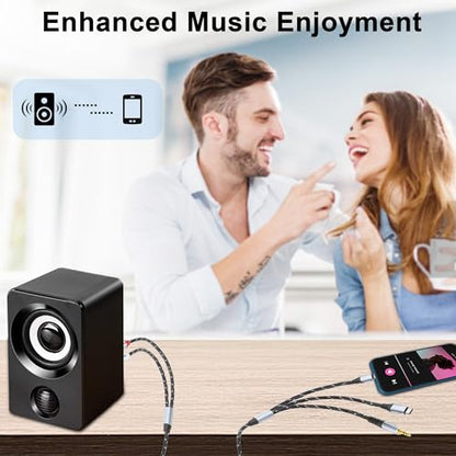 3.5mm to RCA Cable, Lightning to RCA Male to Aux Audio Adapter HiFi Sound Headphone Jack Adapter,(3 in 1 Audio Cable) Connector for iPhone/iPad Speaker MP3 Tablet HDTV(4FT) - size: 3.3FT, style: 3IN2RCA