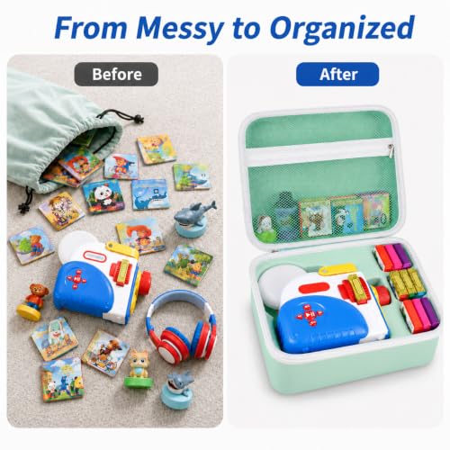 Hard Case for Little Tikes Story Dream Machine Books, Mint Green - color: Green