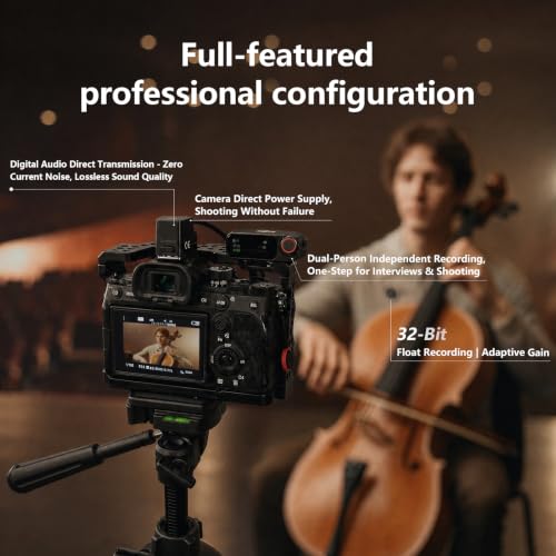 DJI Mic 3 (2TX+1RX+Charging Case), All in one Mic with Hot Shoe for Sony