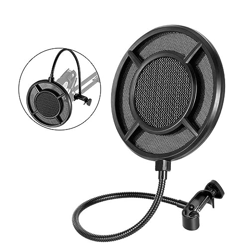 PS-1 Microphone Pop Filter Dual Layer Metal Grill Filter Shidle Anti-Spray Net for Studio Live Broadcast On-line Chat