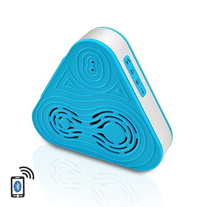 Pyle Portable Wireless Waterproof Shower Speaker - Outdoor Bluetooth Compatible Rechargeable Battery Powered Loud Sound Speaker System w/ AUX - USB Charger - Mp3 Android iPod iPhone PSRB8BL (Blue) - color: Blue