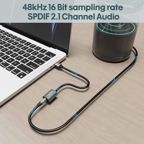 Adoreen Male USB A 2.0 to Female Toslink Digital Optical Audio Cable Adapter 0.6 Ft, USB to SPDIF Port Fiber Optic Converter, for Laptop Computer PC PS5/PS4, NOT for TV Or Other-Unidirectional - style: USB-A to Toslink