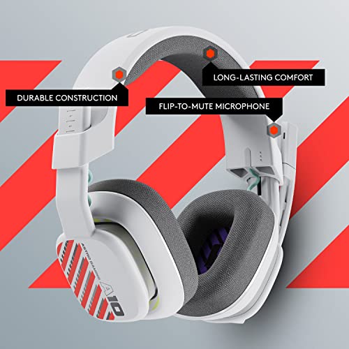 Astro A10 Gaming Headset Gen 2 Wired Headset, Over-Ear Gaming Headphones, Lightweight & Damage Resistant, Flip-to-Mute Microphone, 32 mm Drivers, Compatible with PS5, PS4, Nintendo Switch, PC - White