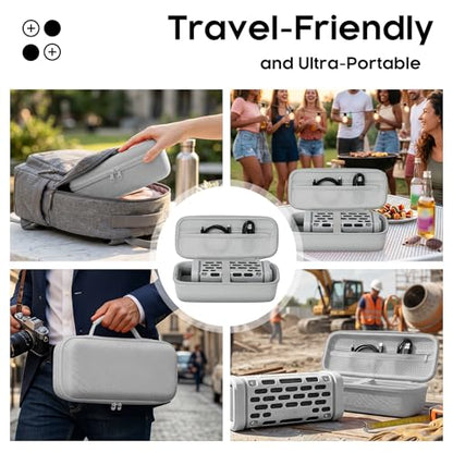 Hard Travel Case Compatible with Turtlebox Ranger Outdoor Portable Bluetooth 5.4 Speaker(Only Case) - color: silver