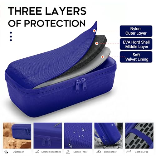 Hard Travel Case Compatible with Turtlebox Ranger Loud Outdoor Portable Bluetooth 5.4 Speaker, Hard Carrying Case with Handle, Shockproof Protective Speaker Storage Bag (Only Case) (blue) - color: blue