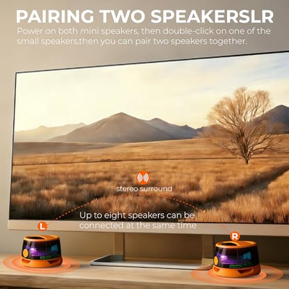 G200 Magnetic Bluetooth Speaker with RGB Lights - color: An orange