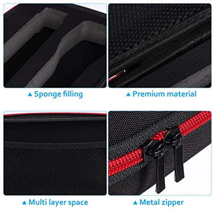 BESPORTBLE Box Microphone Storage Case with Padded Sponge Protection Slip Rings and Bottom Holders for Safely Storing Microphones Covers and Accessories