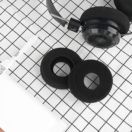 Geekria Comfort Foam Replacement Ear Pads for GRADO SR60, SR80, SR125, SR225, M1, M2 Headphones Ear Cushions, Repair Parts with Video Guide (Black)