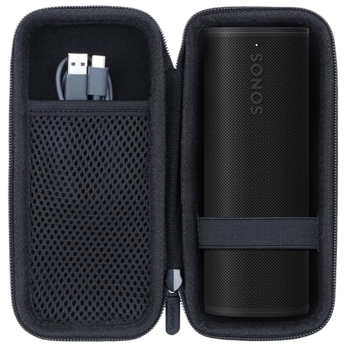 Lebakort Hard Case Compatible with Sonos Roam 2 Portable Waterproof Speaker - color: Black Case