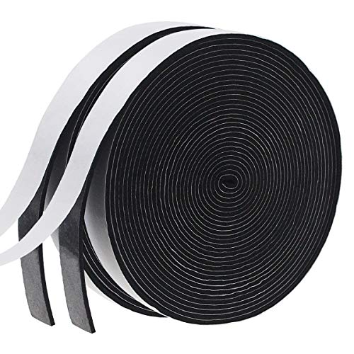 Weather Stripping Door Seal Strip for Doors and Windows, 1In x 1/8In x 33Ft x 2 Roll Foam Insulation Tape Self Adhesive,Sound Proof,Weatherstrip,Pipe Cooling, Air Conditioning Seal Strip - size: 1 in x 1/8 in x 33 ft x 2 Roll