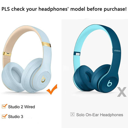 Replacement Ear Pads for Studio 2 & 3 Headphones Ear Cushions Headset Earpads Ear Cups Cover with Soft Protein Leather(Studio 3-Crystal Blue) - color: Studio 3-Crystal Blue