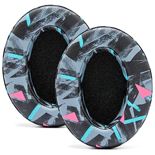 WC Wicked Cushions PadZ - Thick & Soft Ear Pads for ATH M50X / M40X / SteelSeries Arctis/HyperX Cloud & Alpha/Logitech G Pro X/Compatible with Over 50 Headphones | 90s Black - color: 90s Black