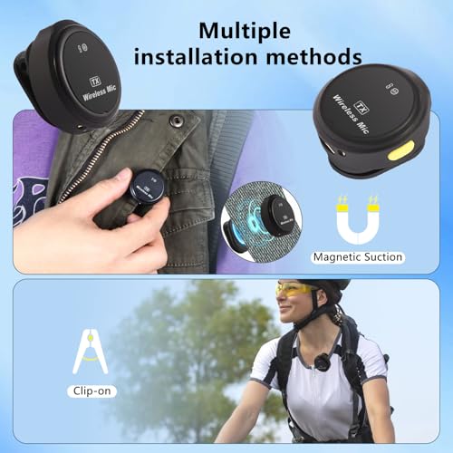 Gift Wireless Personal Lavalier Microphone with【Cultural Stickers】for Lightning iPhone 17/16/15/Android Noise Cancellation Omnidirectional Microphone for Video Recording Vlog Interviews Podcasts