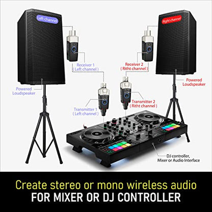 Xvive U3 Wireless Microphone System 2.4GHz Wireless XLR Transmitter and Receiver for Dynamic Microphone, Audio Mixer, PA System (U3 Dual) - style: U3 Dual