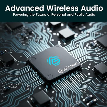 BA210 v2 Auracast Bluetooth Transmitter & JY538 Neckband Speaker | Pre-Paired for TV & Instant Setup | Bluetooth 5.3 & aptX Low Latency | Optical/3.5mm/RCA Inputs | 50H Neckband Playtime