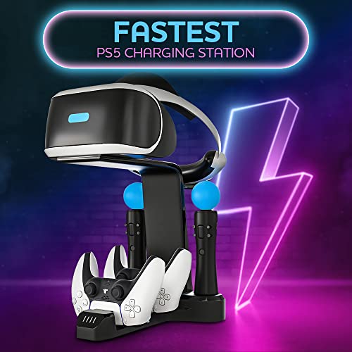 Skywin VR Charging Stand for Gamers, PSVR Charging Station to Showcase, Display, and Charge Your PS5 & Controller – Ideal Holiday Present & Birthday Gift (PlayStation 5) - color: PlayStation 5