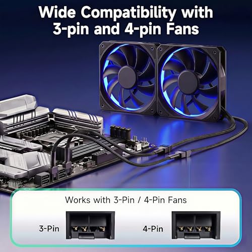 12" PWM Fan Extension Cable, 4-Pin PC Cable (30cm, 4pcs) - size: 12"（30cm）4pcs