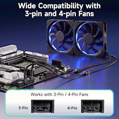 12" PWM Fan Extension Cable, 4-Pin PC Cable (30cm, 4pcs) - size: 12"（30cm）4pcs