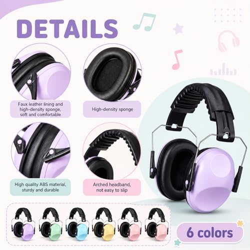 12 Pcs Kids Ear Protection Noise Cancelling Headphones Ear Muffs Bulk 27db Adult Noise Reduction Hearing Earmuff (Universal Fit (kids & Adults),Sweet Style) - size: Universal Fit (kids & Adults), style: Sweet Style