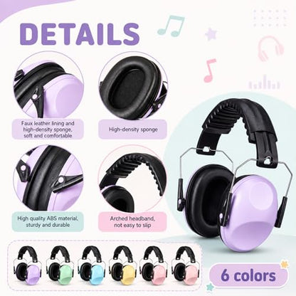 12 Pcs Kids Ear Protection Noise Cancelling Headphones Ear Muffs Bulk 27db Adult Noise Reduction Hearing Earmuff (Universal Fit (kids & Adults),Sweet Style) - size: Universal Fit (kids & Adults), style: Sweet Style