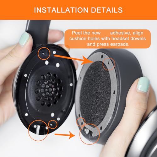 GEVO Replacement Ear Pads for Beats Studio 2 & 3 Headphones Ear Cushions - color: Dark Gray