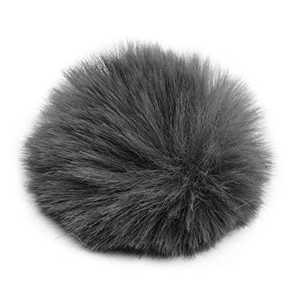 Andoer Clip-on Lavalier Microphone Windscreen Furry Windscreen Microphone Muff Compatible with Boya M1 and Other Most Lapel Microphones, Grey