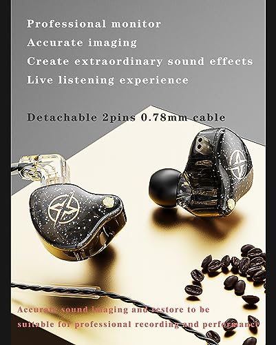 DX2 in-Ear Earphone HiFi in-Ear Earphone Earbud with New 10mm Composite Magnetic Dynamic Driver in Ear Monitor Earbuds(No Mic,Purple) … - color: Purple, size: No Mic