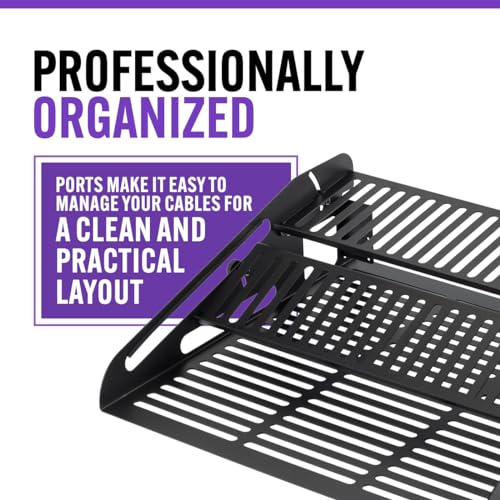 On-Stage SR5 Synth Rack (Desktop Keyboard Stand, Pedalboard, and Mini Rack, Three Tiers, Holds Mini Synths, Stompbox Effects, Drum Machines, Small Mixers, 2U of Rack Gear, Steel, Black, with Bag) | Three Tiers. Holds Mini Synths, Stompbox Effects, Drum Ma