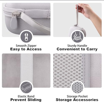 Aenllosi Case for Bose SoundLink Micro 2nd Gen Speaker, Gray-White | EVA case construction, Water-resistant design, Dust-resistant design, Protective case only - color: Grey-White, style: Hard Case for Bose SoundLink Micro 2nd Gen