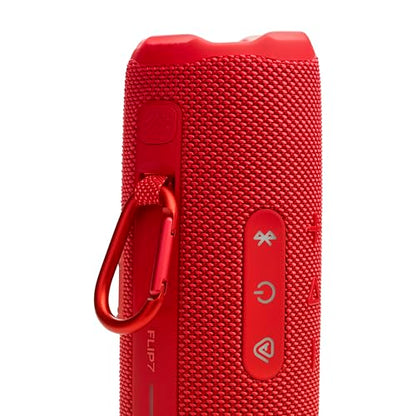 JBL Flip 7 Portable Bluetooth Speaker, Waterproof and Drop-Proof - Red | Up To 16 Hours Playtime, IP68 Dustproof Build, Clip-On Loop, USB C Lossless Audio, Links With Other Speakers For Outdoor Use - color: Red