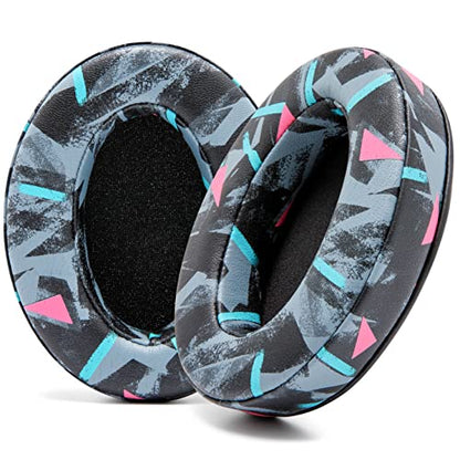 WC Wicked Cushions PadZ - Thick & Soft Ear Pads for ATH M50X / M40X / SteelSeries Arctis/HyperX Cloud & Alpha/Logitech G Pro X/Compatible with Over 50 Headphones | 90s Black - color: 90s Black