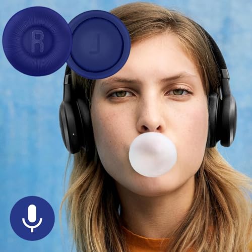 1 Pair Ear Pads and 1 Headband, Earpads Replacement Cushions for JBL Tune600 T500BT T450 T450BT JR300BT JR310BT Headphones (Not Suitable for Tune 600btnc) with Memory Foam, Soft Protein Leather - color: pads and headband - blue