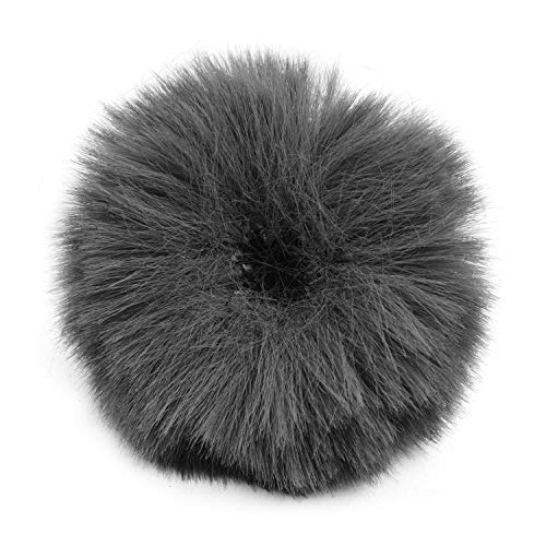 Andoer Clip-on Lavalier Microphone Windscreen Furry Windscreen Microphone Muff Compatible with Boya M1 and Other Most Lapel Microphones, Grey