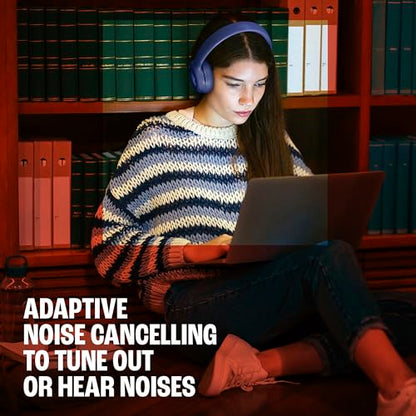 JBL Tune 680NC - Noise Cancelling Headphones - Black | Hi-Res JBL Pure Bass Sound plus Spatial Sound, Adaptive Noise Cancelling with Smart Ambient - color: Black