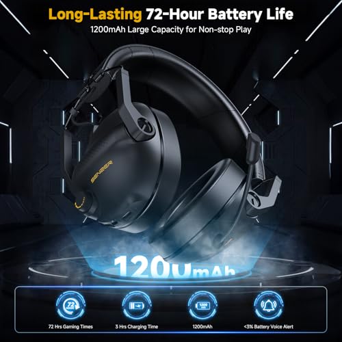 SG600 Wireless Gaming Headset with mic for PC, PS5, PS4, Mac, Xbox one