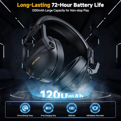 SG600 Wireless Gaming Headset with mic for PC, PS5, PS4, Mac, Xbox one