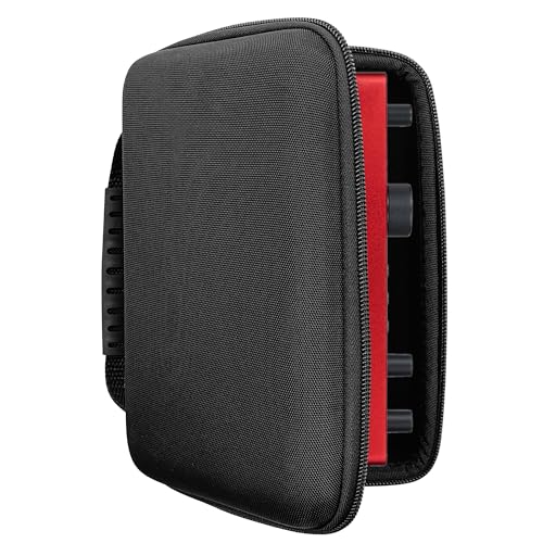 Musiin Audio Interface Case Compatible with Focusrite Scarlett 2i2 4th Gen | KORG NTS-3 kaoss pad kit,Roland AIRA Compact P-6,S-1,T-8,Carrying Bag with Handle,Mesh Pocket and Dual Zippers(Black) - color: Black