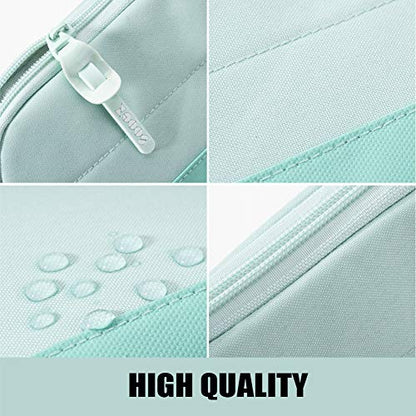 Sooez Wide-Opening Pencil Pen Case, Lightweight & Spacious Pencil Cases Bag Pouch Box Organizer, Aesthetic Supply with Triangular Design for Adults, Mint Green - color: Mint Green