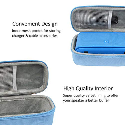 Case for Doss SoundBox Touch Wireless Bluetooth V4.0 Portable Speaker Protective Hard EVA Travel Shockproof Carrying Case Cover Storage Pouch Bag - Blue - color: Blue