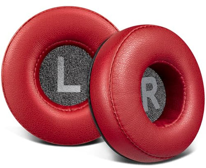 SOULWIT Earpads Replacement for JBL Tune 450BT/Tune 460BT/Tune 500BT/Tune 510BT/Tune 520BT/Tune 530BT/JR 300BT/JR 310BT/E40BT/Junior 320BT, Ear Pads Cushions with Soft Protein Leather - Red - color: Red