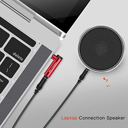 Alizone 90 Degree 3.5mm Male to Female Audio Adapter - OMTP to CTIA Earphone Audio Converter - Right Angle Adapter - 2 Pack - size: 2 Packs