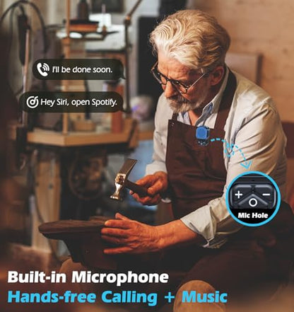 KAIY Wearable Bluetooth Speaker with Mic Portable Clip On Speakers - color: Blue