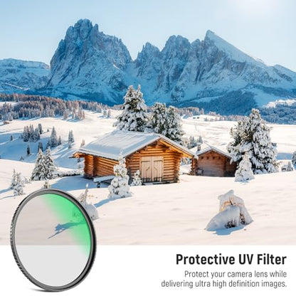 NEEWER 86mm UV Protection Camera Lens Filter with Multi Coated HD Optical Glass/Aluminum Alloy Ultra Slim Frame/Water Repellent/Scratch Resistant/Ultraviolet Filter - size: 86mm, style: UV