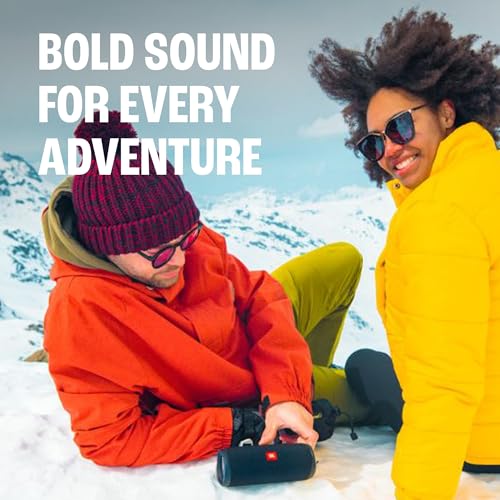 JBL FLIP 5, Waterproof Portable Bluetooth Speaker, Black, Small | Sounds better than ever, Bring the party anywhere, Make a splash with IPX7 waterproof design, A rainbow of colours - color: Black