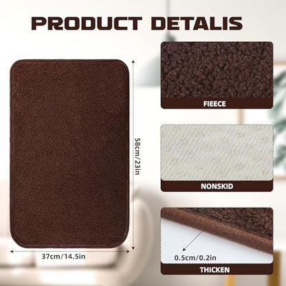 Frienda 2 Pieces Recliner Headrest Covers Sofa Headrest Protector for Recliner Chair Couch Furniture Non Slip for Living Room(Coffee) - color: Coffee