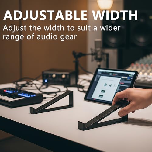 Musiin Audio Interface Stand compatible with SSL2+ MK2,ID14 MK2,Apollo X4 - color: Black