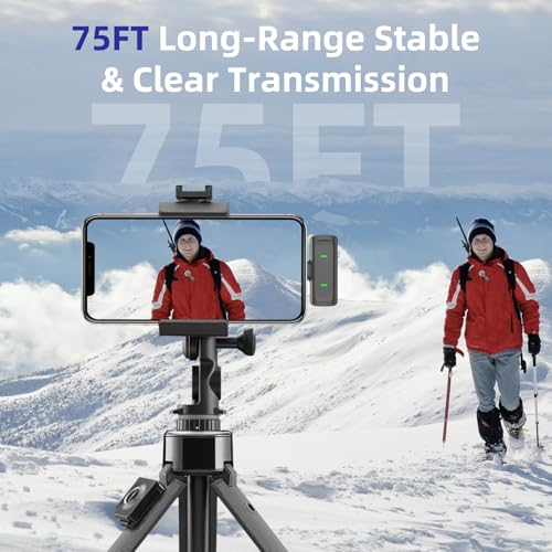 NPTCL Wireless Lavalier Mini Microphone for iPhone Video Recording
