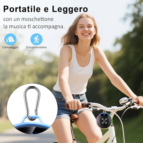 Shower Bluetooth Speaker, IPX7 Waterproof Portable Bluetooth Speakers with Suction Cup, Digital Display, Stereo Sound Rich Bass,Hook Clip,Built-in Mic, Wireless Shower Speaker, Blue - color: Blue