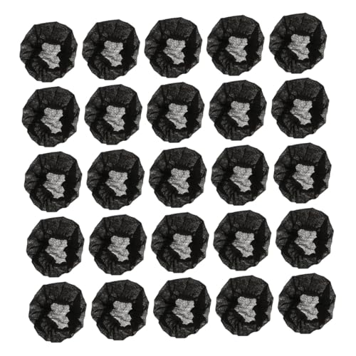 200pcs Disposable Microphone Dust Covers Breathable Non-woven Elastic Fit for Plosive Reduction Black Mic Protectors for Professional Use