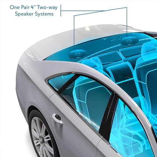 Pyle 4" Car Sound Speaker (Pair) - Upgraded Blue Poly Injection Cone 2-Way 180 Watt Peak w/ Non-fatiguing Butyl Rubber Surround 110 - 20Khz Frequency Response 4 Ohm & 3/4" ASV Voice Coil - PL42BL - size: 4 Inch